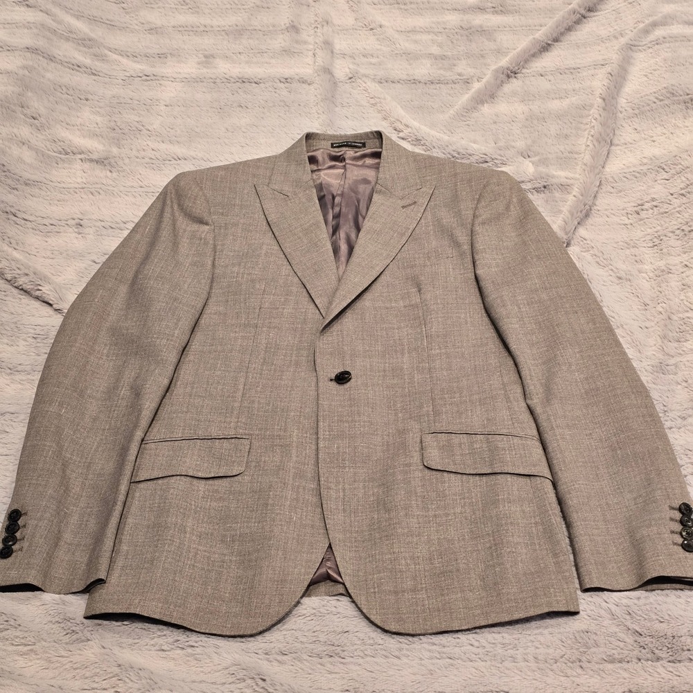 Reiss‎ Rover B Mens Grey Linen Blend Single Button Blazer Jacket SS18 Proto